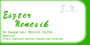 eszter mencsik business card